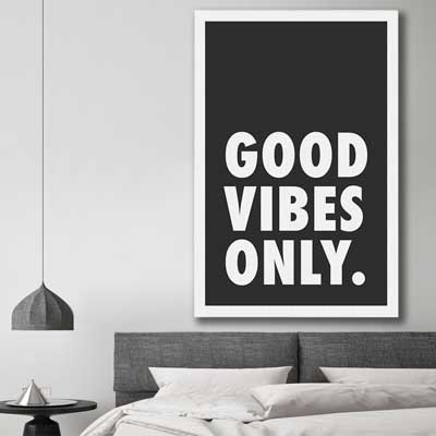 inspirational wall art print of Good Vibes Only