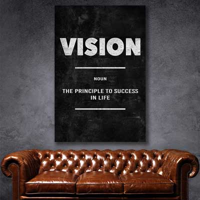 inspirational wall art print of Vision Definition