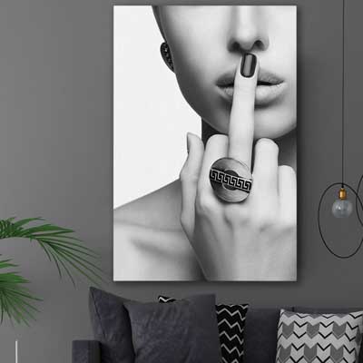 The Finger - part of our high quality fashion canvas wall art and prints collection