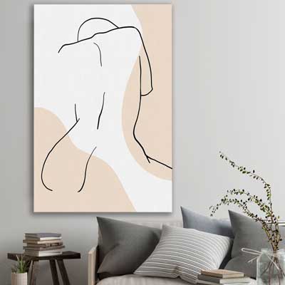Beige Back - part of our high quality fashion canvas wall art and prints collection