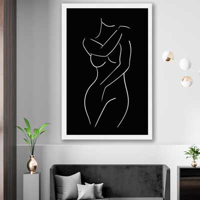 Body Pose Invert - part of our high quality fashion canvas wall art and prints collection