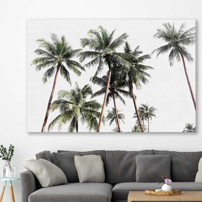 floral print of Bright Palm Skies
