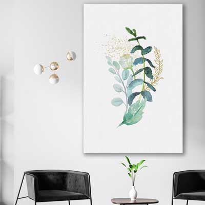floral print of Eucalyptus Bunch Three