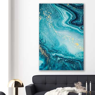 Turquoise Ocean - part of our high quality canvas abstract wall art collection