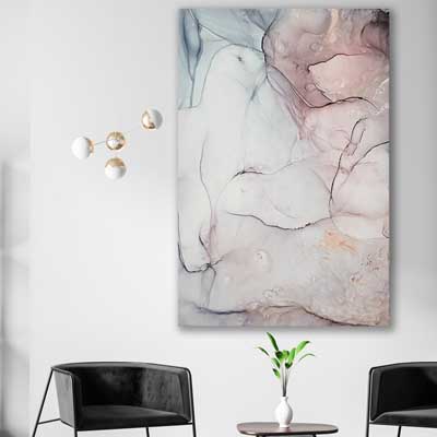 Subtle Pink One - part of our high quality canvas abstract wall art collection