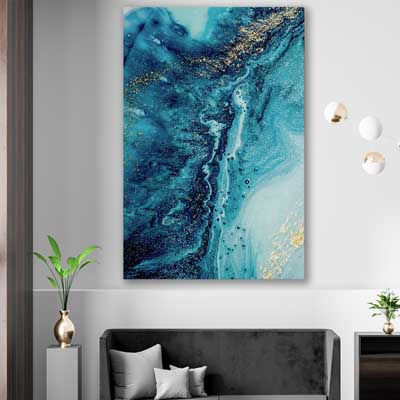 Turquoise Current - part of our high quality canvas abstract wall art collection