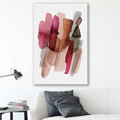 Maroon Tones One - part of our high quality canvas abstract wall art collection