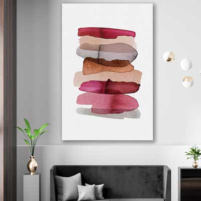 Maroon Tones Two - part of our high quality canvas abstract wall art collection