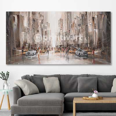 City Life, New York - part of our high quality canvas abstract wall art collection