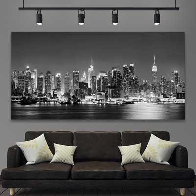 Midtown Manhattan is a high quality canvas print in our city skyline, travel prints and maps collection