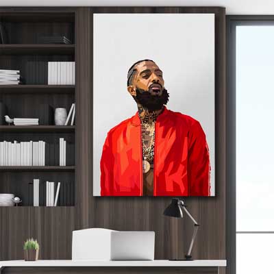 Nipsey Hussle - part of our celebrities, rapper and hip hop prints wall art collection
