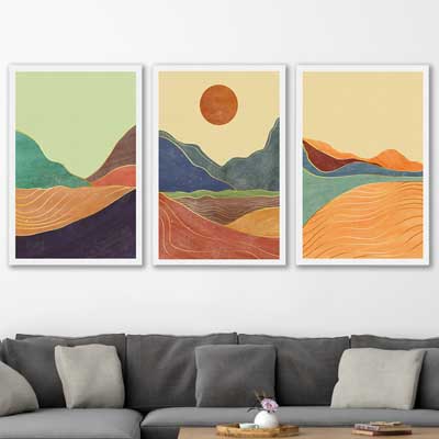 Nature Waves Set - part of our high quality canvas abstract wall art collection